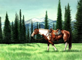 Western, Equine Art - Mountain Sunshine